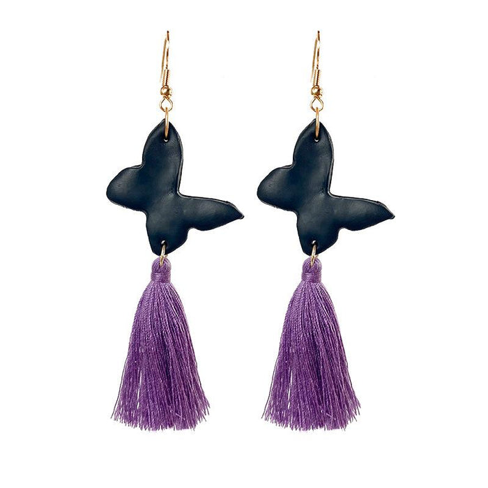 Alien Butterfly Tassel Love Pumpkin Moon Clay Earrings Earrings