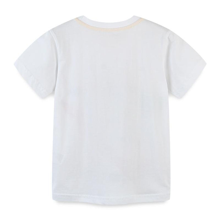 Children's knitted cotton round neck cartoon short sleeve T-shirt