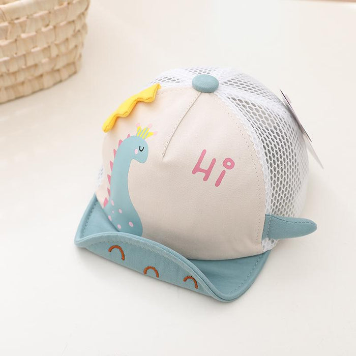 Summer Cartoon Dinosaur Baby's Net Cap