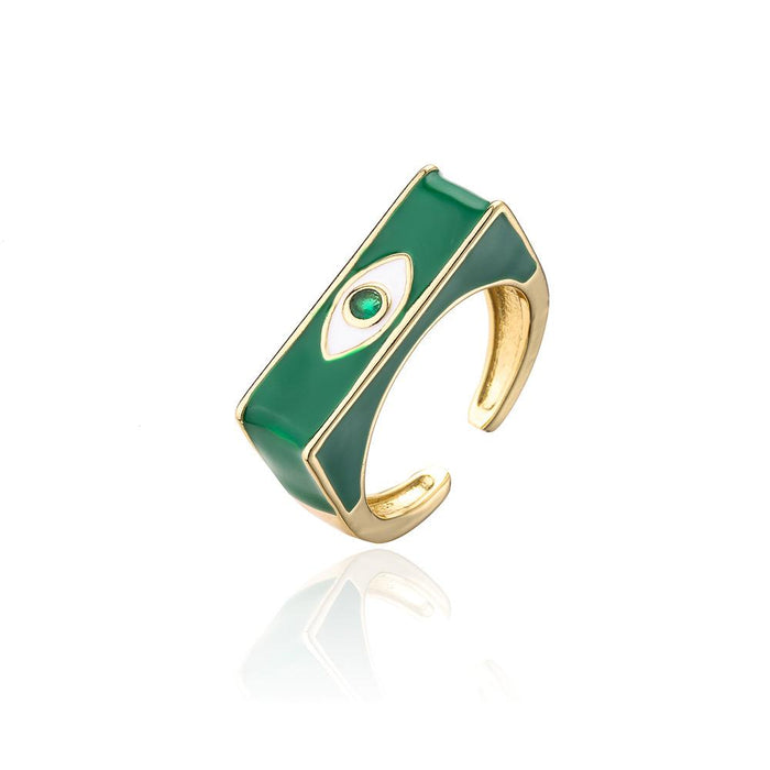 Simple Fashion Oil Drop Geometric Open Women's Ring