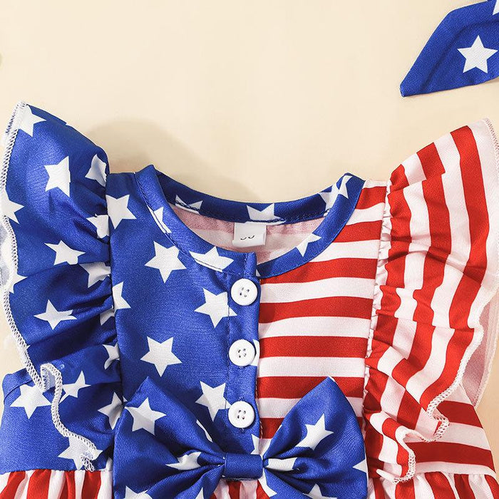 Independence Day triangle Khaki climbing suit