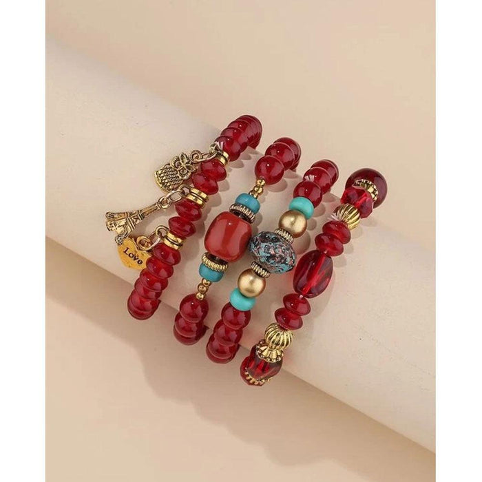 New Owl Letter Heart Pendant Women's Multilayer Bracelet