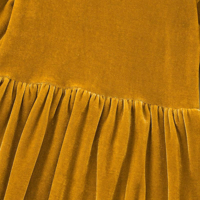 Girls' Solid Color Long Sleeved Skirt