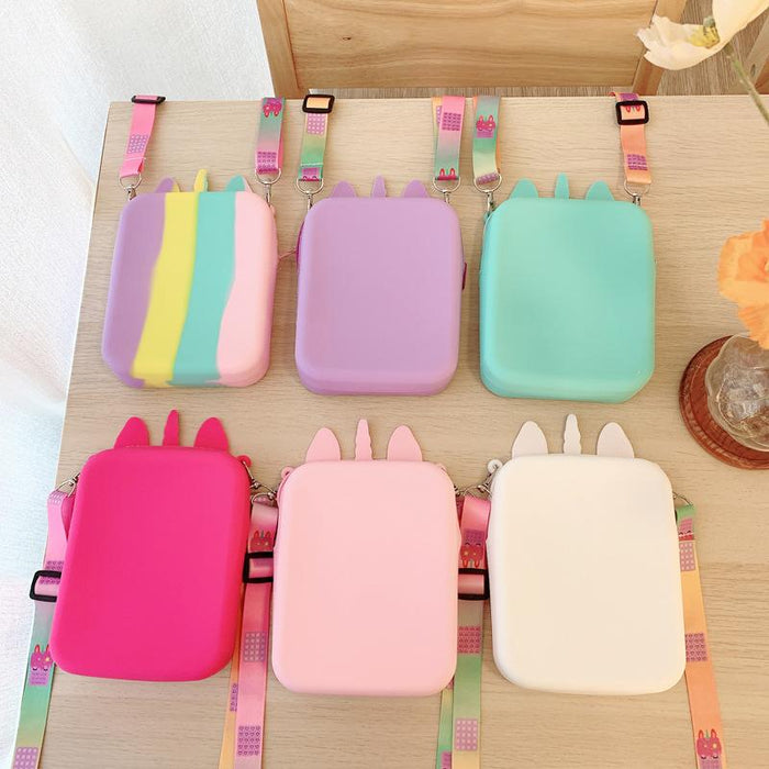 Silicone children's unzipping coin purse press toy