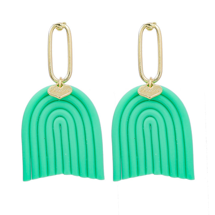 Simple Fashion Geometric Resin Stripe Stud Earrings