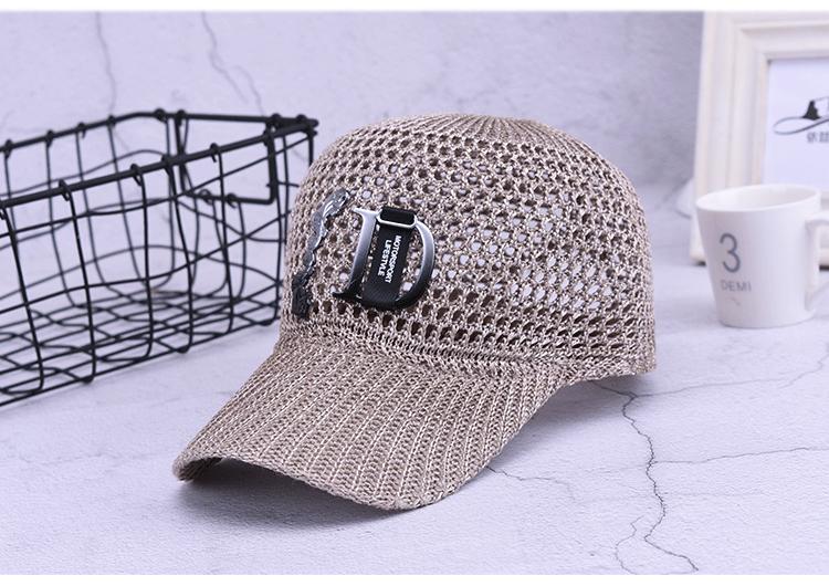 Summer Fashion Hollow Letter D Sun Protection Knight Cap