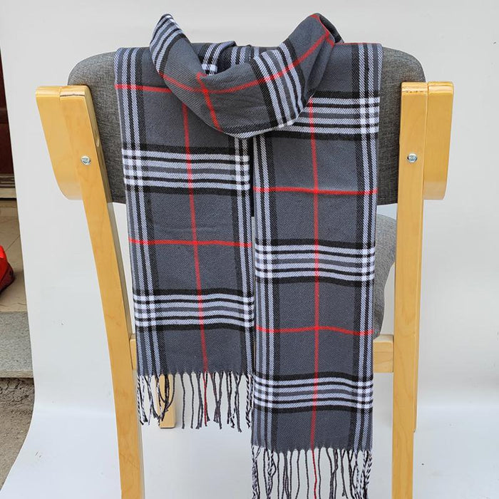 Classic Lattice Soft Scarf Cashmere Plaid Scarves