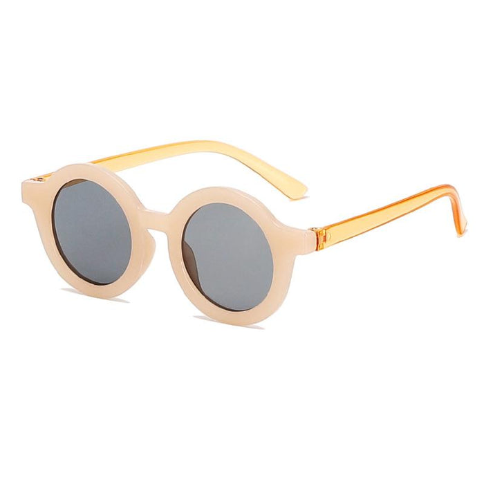 Children's Retro round frame sunglasses prevent blue light and ultraviolet rays