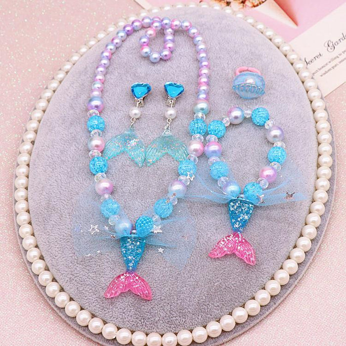 New Children's Necklace Set Fishtail Shell Accessories