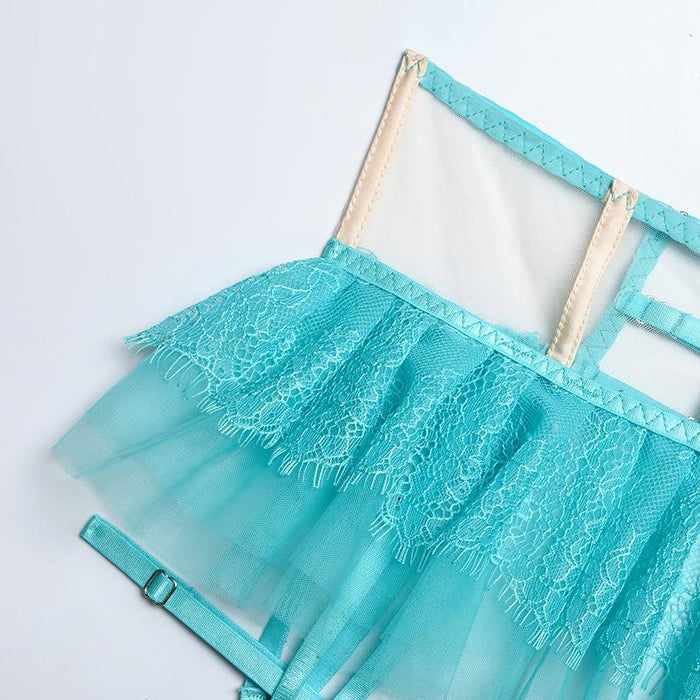 Women's Fashion Mesh Underwear Stitching Sexy Lingerie Set