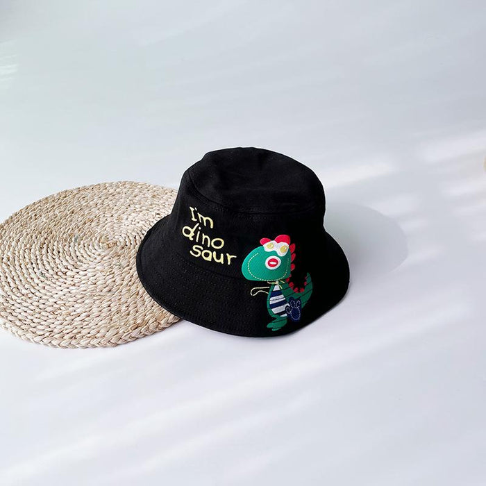 Summer Outdoor Windproof Color Dinosaur Children's Cartoon Pot Hat