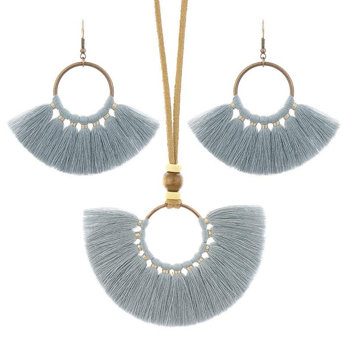 Fashion Retro Jewelry Bohemian Earring + Necklace Set