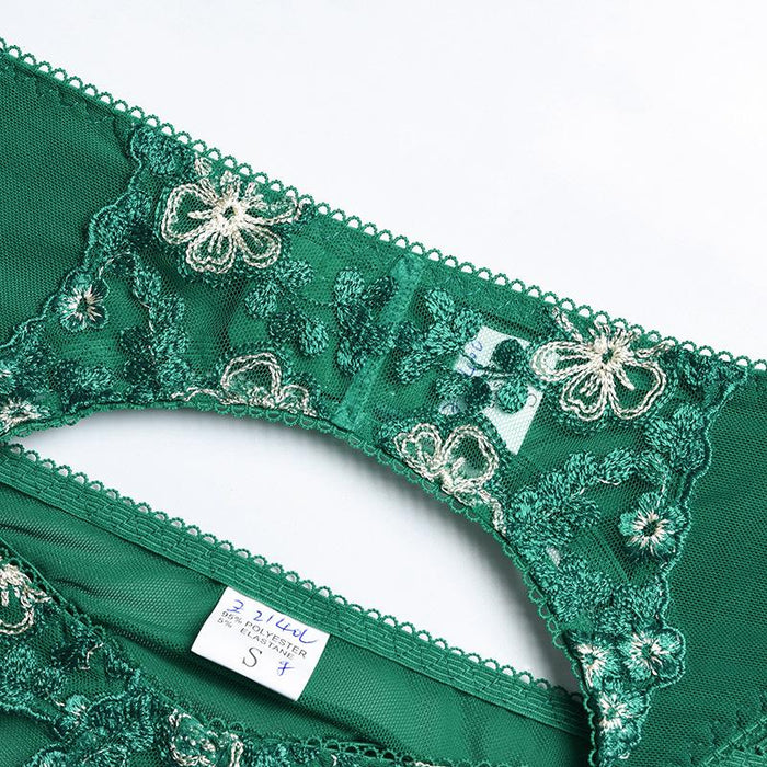 Women's Lace Mesh Lingerie Sexy Push Up Underwear Set