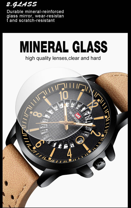 Creative Calendar Sports Watch Men's Breathable Eyelet Belt Watch