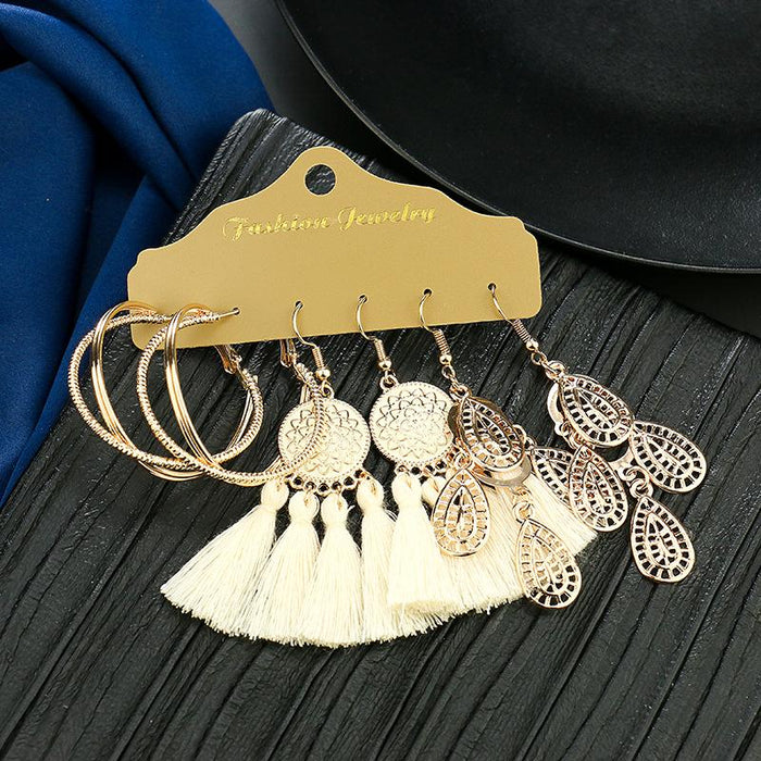 3 pairs/set Earrings Bohemian Style Jewelry X0X36201