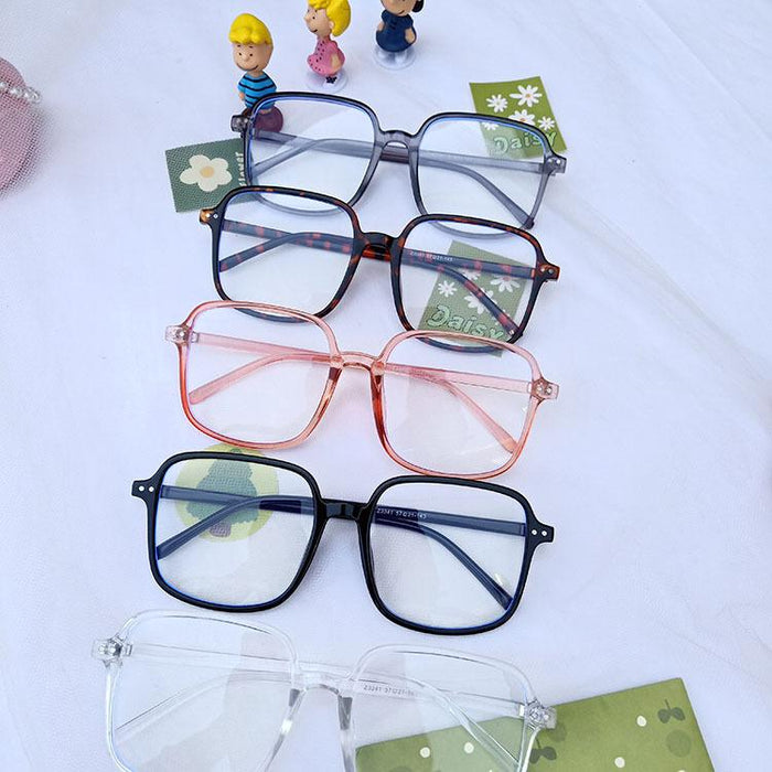 Blue Light Proof Square Eye Protection Large Frame Glasses