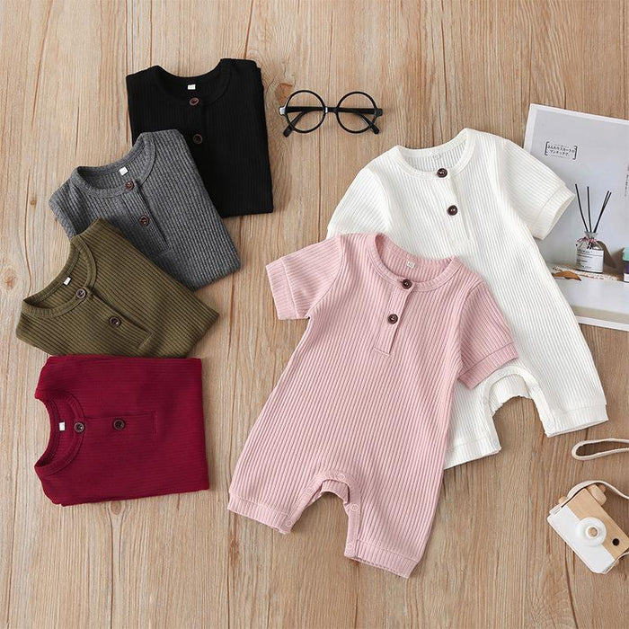 Summer Infant Clothes Solid Jumpsuit