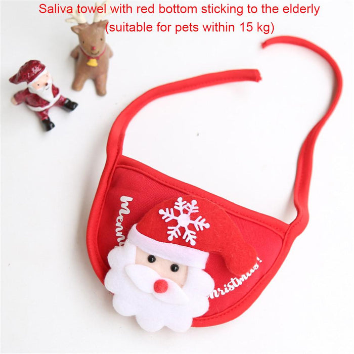 Dog Christmas Bandana Santa Hat Dog Scarf