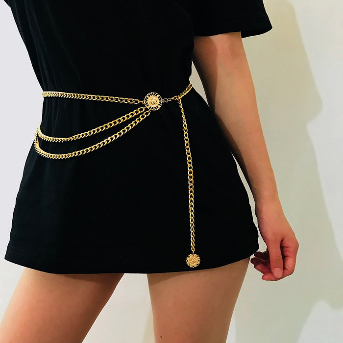 Fashion Retro National Style Body Chain Female Waist Chain