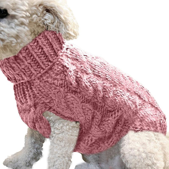 High collar knitted pet cat and dog clothes