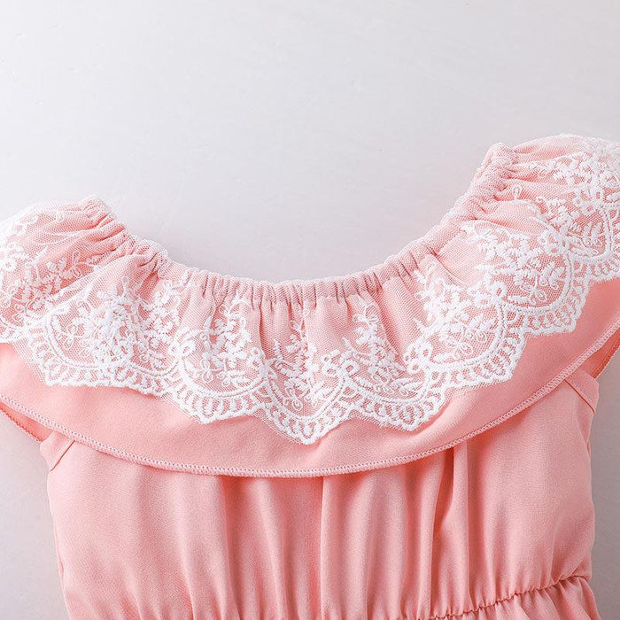 Sweet Baby Girls Pink Jumpsuit+Headband