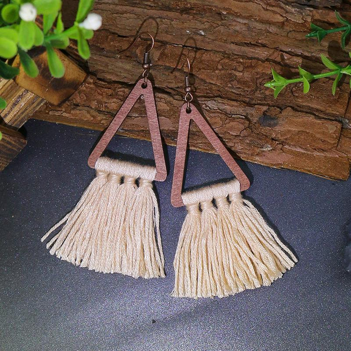 Bohemian Handwoven Ethnic Tassel Earrings