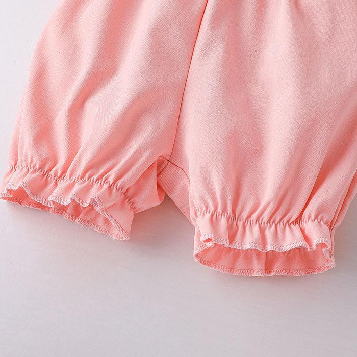 Sweet Baby Girls Pink Jumpsuit+Headband