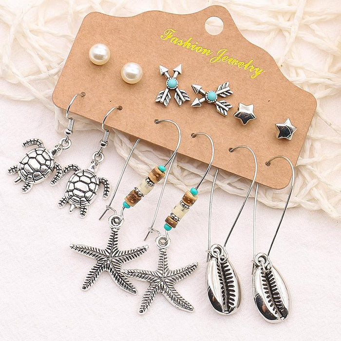 Snake Owl Ocean 6-Piece Earring Jewelry