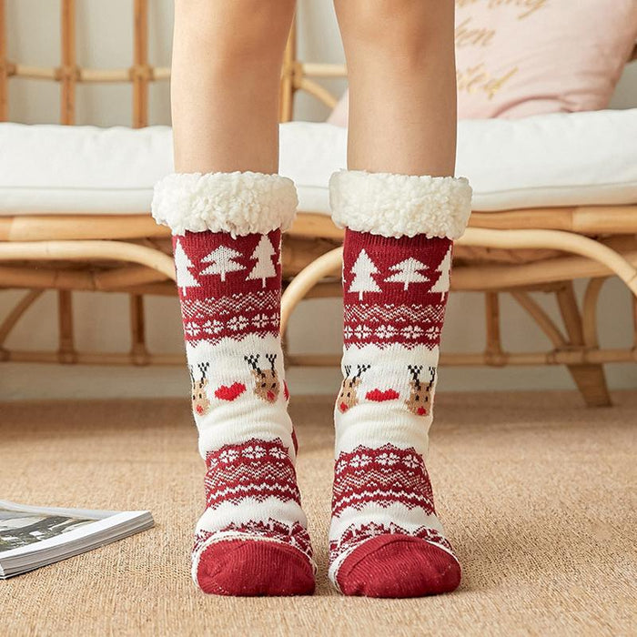 Cute Warm Socks Thicken Plus Cotton Winter Women Socks