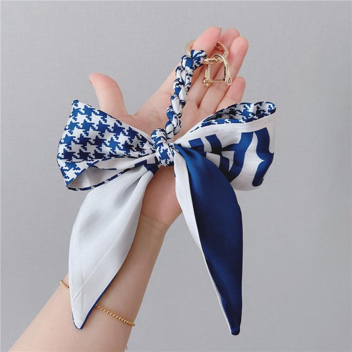 Female Bow Hanging Rope Keychains Ring Hanging Ornaments