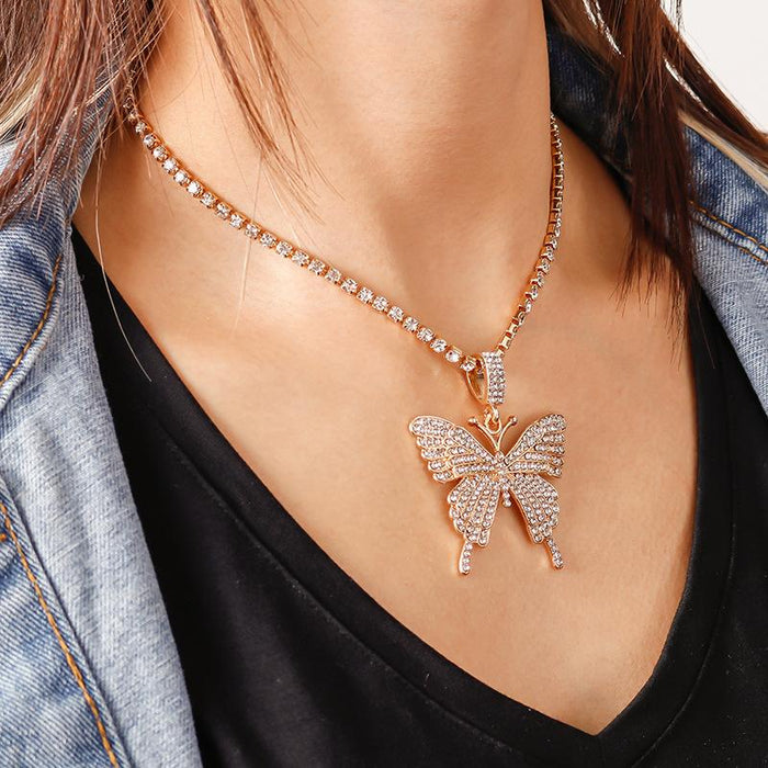 Butterfly Pendant Elegant Necklace