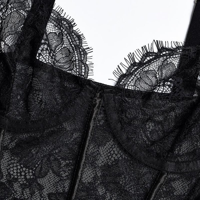 Women's Lace Mesh One-piece Lingerie Sexy Bodysuit