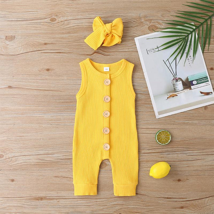 Summer Baby Sleeveless One-piece Bodysuit