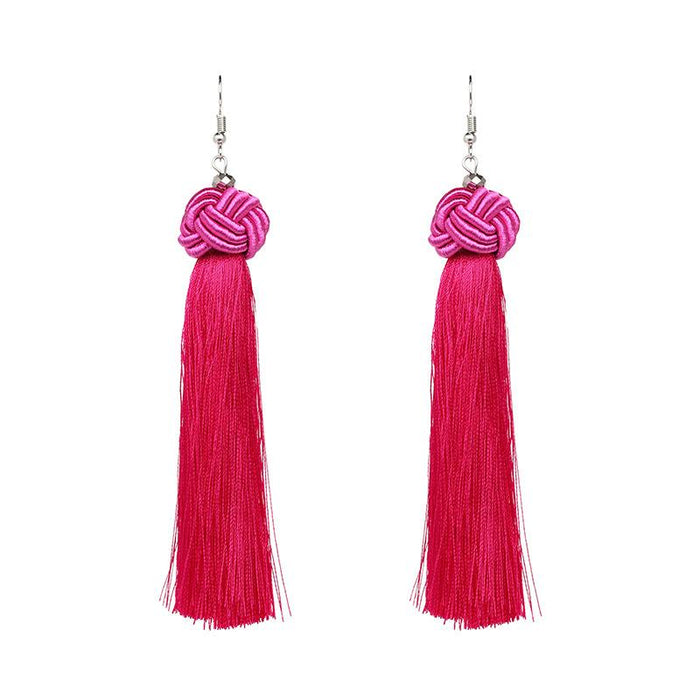 New Simple Hand Woven Earrings Tassel Earrings Accessories
