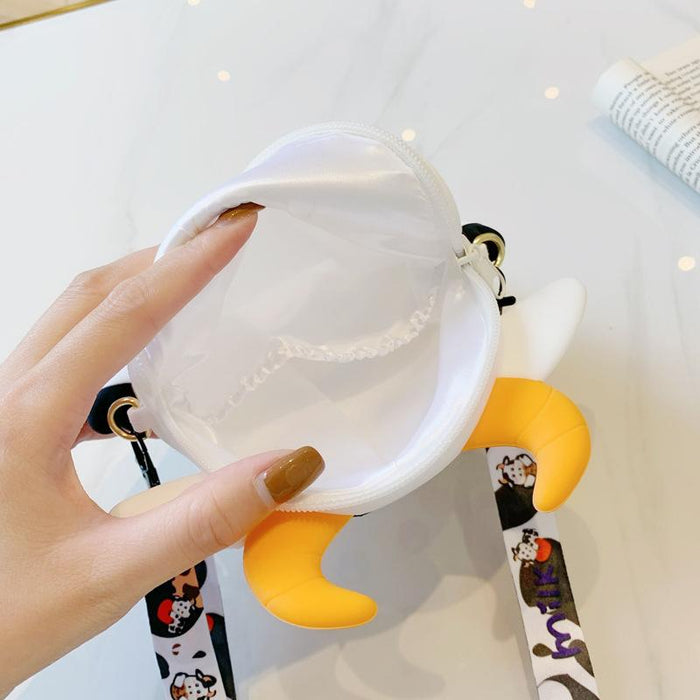 Cartoon Diagonal Bag Cow Backpack Silicone Coin Purse