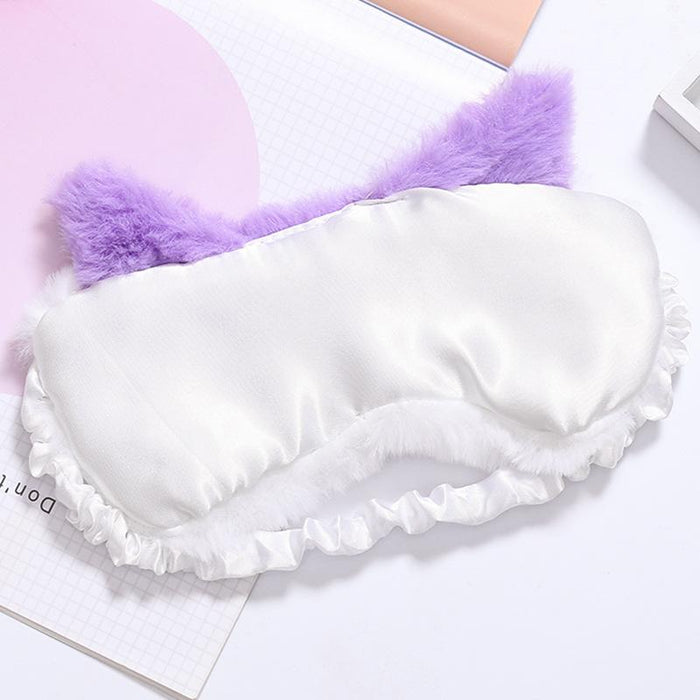 White Cloud Crown Fox Sleeping Shade Eye Mask