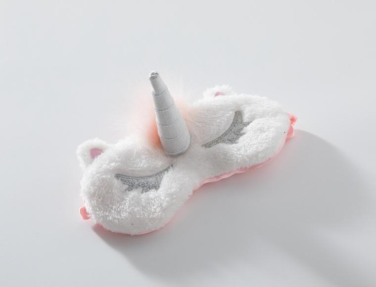 Gold n Silver Nose Unicorn Plush Blackout Sleeping Eye Mask