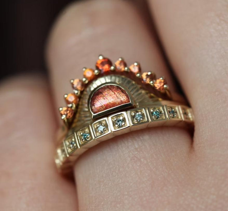 Hot Selling Sun Ring Three Piece Set