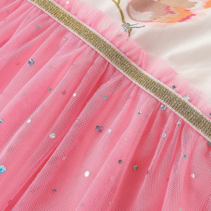Screen Princess Dress printed long sleeved children's skirt