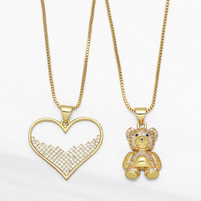 Cute Animal Bear Pendant Necklace