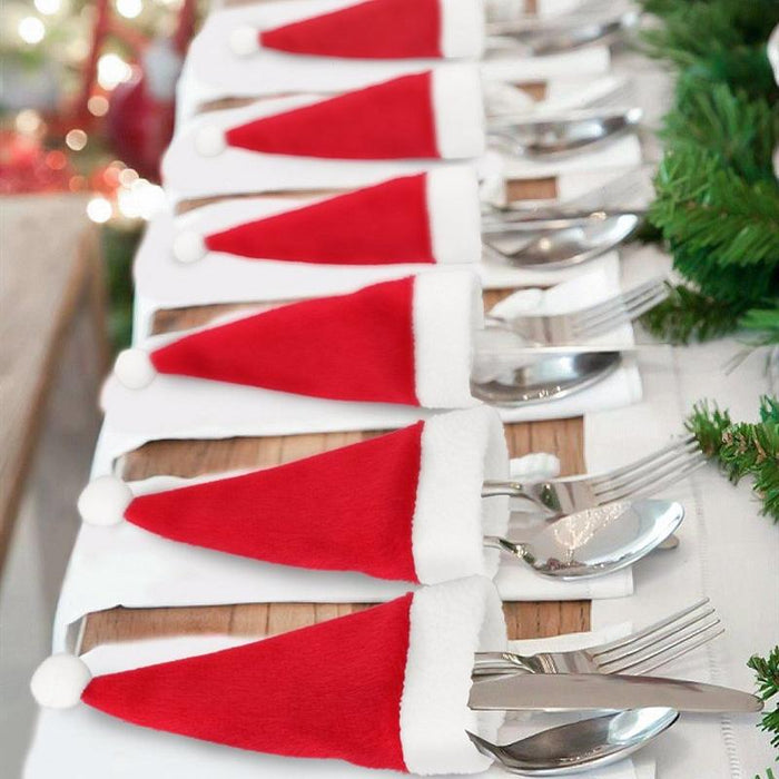 10 PCS Christmas Tableware Holder bags