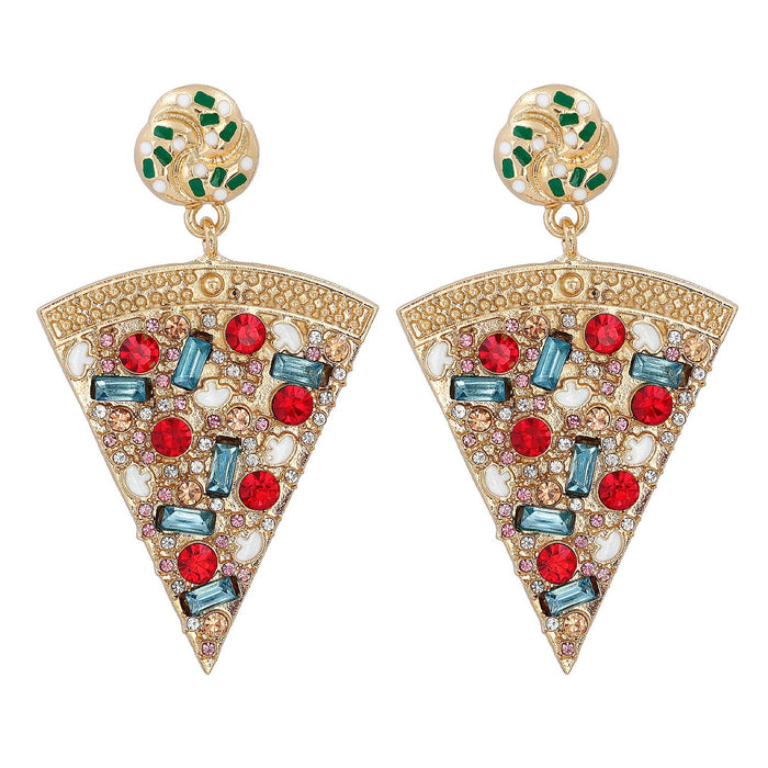 New Female Jewelry Irregular Watermelon Earrings Accessories Inlaid Rhinestone