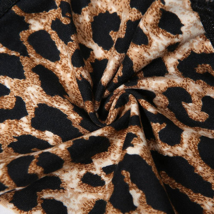 Women's Leopard Print Bodysuit Sexy One-piece Underwear