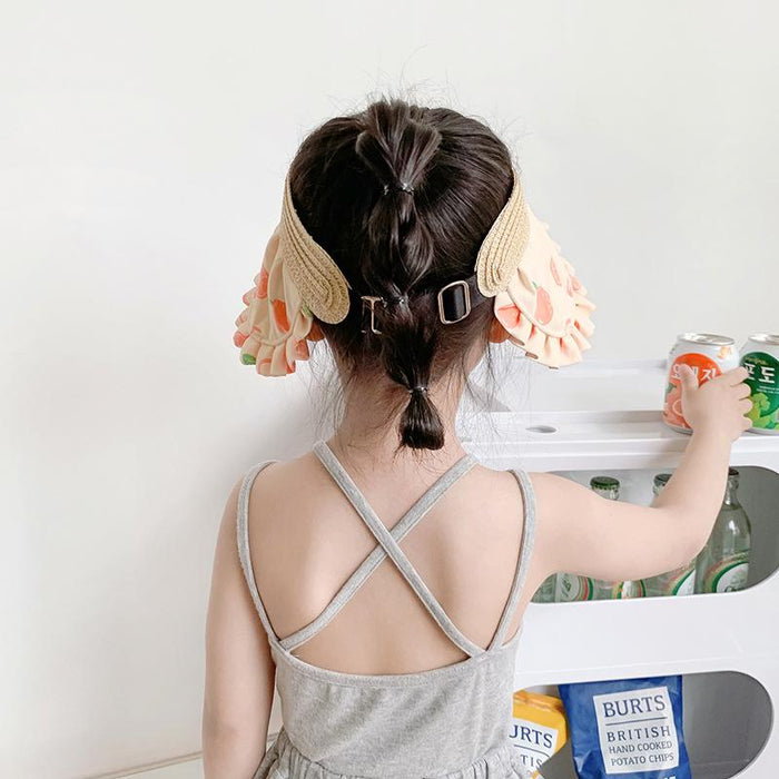 Summer Fashion Pleated Edge Foldable Children's Empty Top Hat