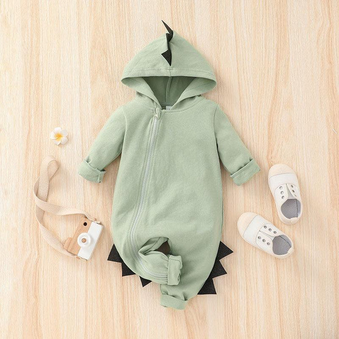Baby Cartoon Dinosaur Long Sleeve Jumpsuit