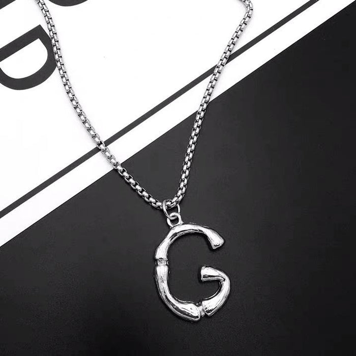 Titanium Steel Won't Fade Letter Necklace