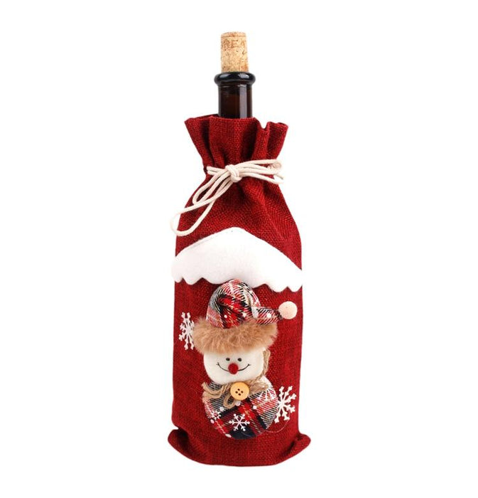 Christmas Decorations For Home Santa Claus Wine Bottle Cover