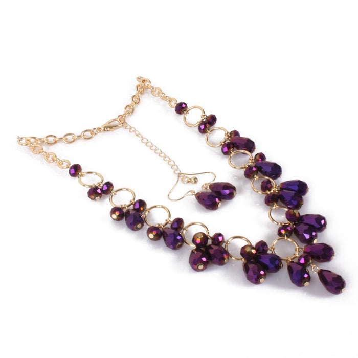 Female Jewelry Exaggerated Crystal Pendant Necklace Accessories