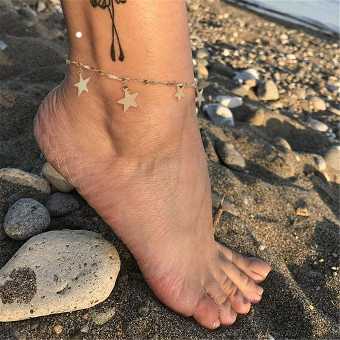 Fashion Simple Female Butterfly Star Devil's Eye Anklet