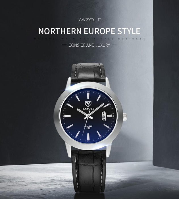 Top Brand Luxury YAZOLE Men Fashion Sport Quartz Wristwatch Clock Business Waterproof Watch